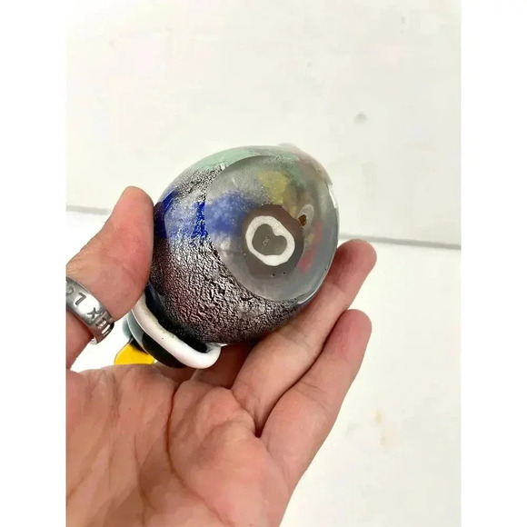 VTG Hand Blown Murano Glass Duck Paperweight Sparkle - Picture 12 of 16